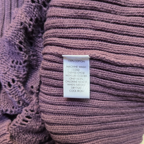 Calvin Klein Purple Cotton Sweater - Picture 4 of 5